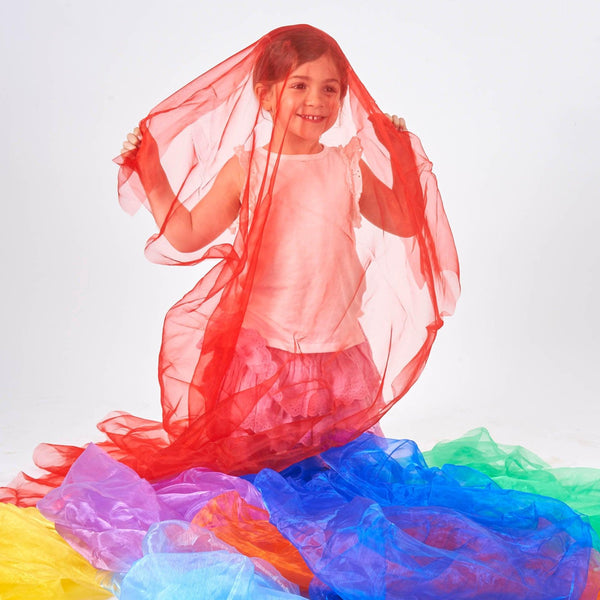 Rainbow Organza Fabric