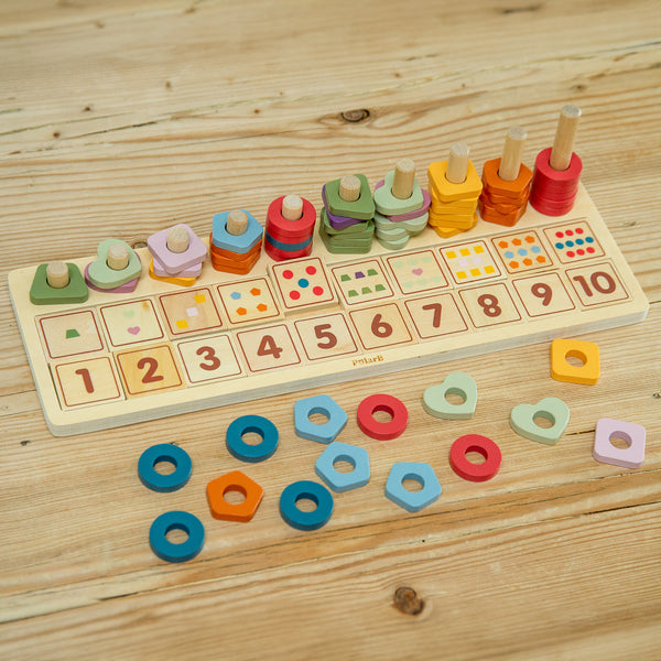 Wooden Count & Match Board