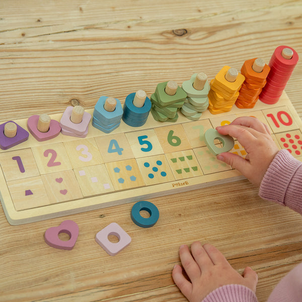 Wooden Count & Match Board