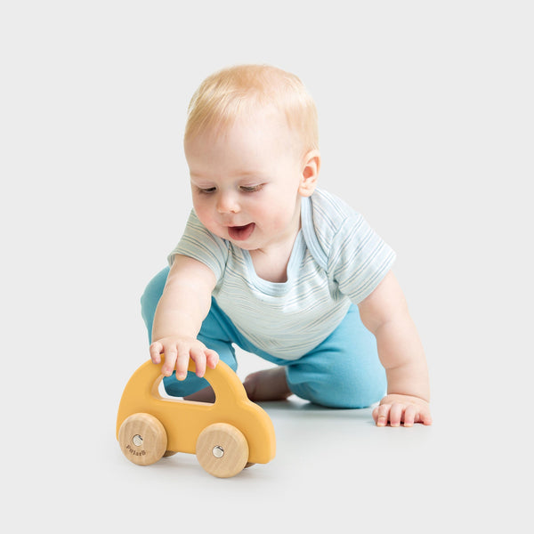 Wooden Car Yellow