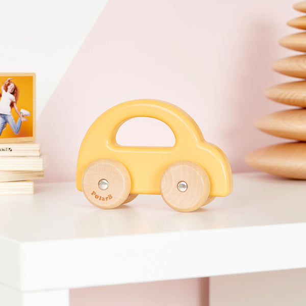 Wooden Car Yellow