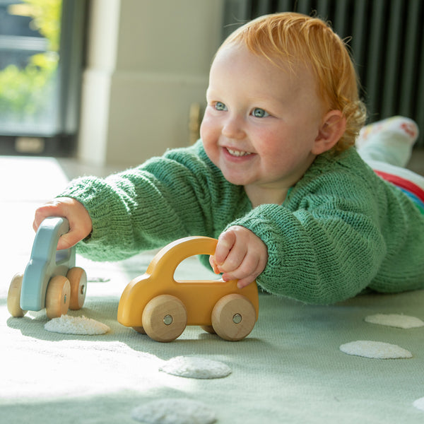 Wooden Car Blue