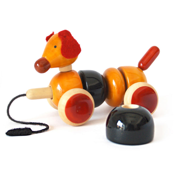 Bovow Build & play toy dog - red